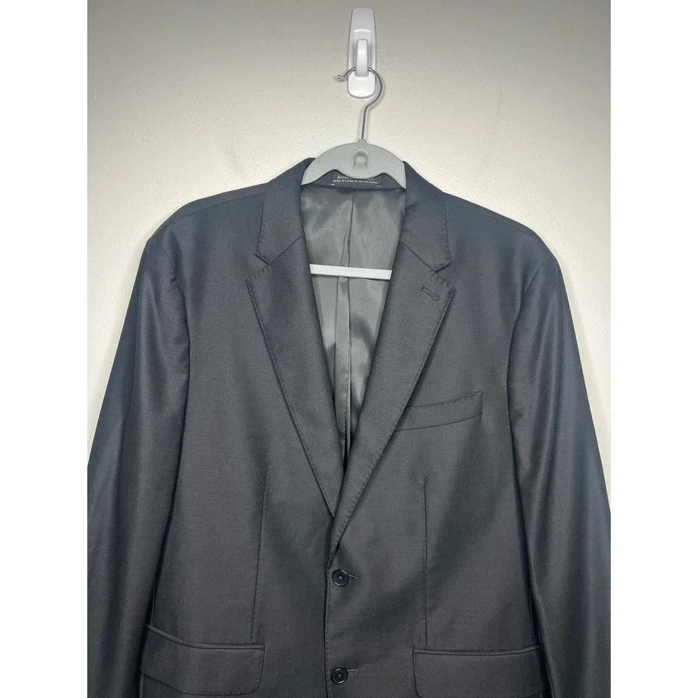 Banana Republic Reda Flexo Tailored Slim Fit Blazer Mens 40R Black Wool Jacket
